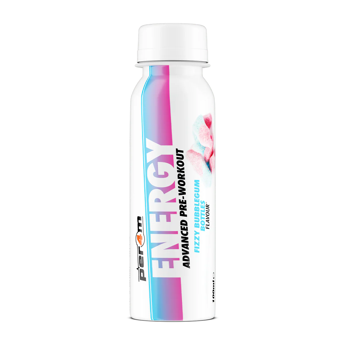 Energy Pre-Workout Shots Fizzy Bubblegum Bottles - Image 2